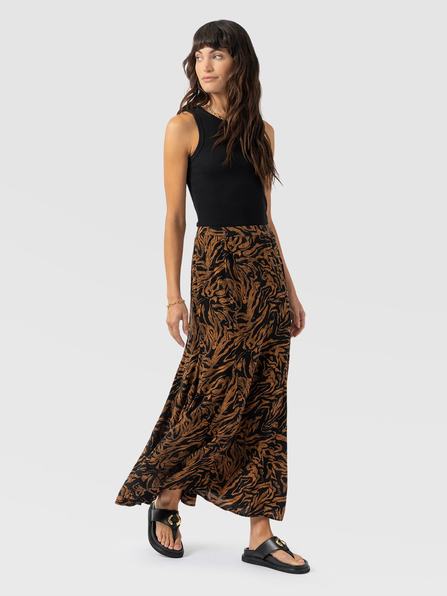 Audrey Skirt - Brown Zebra