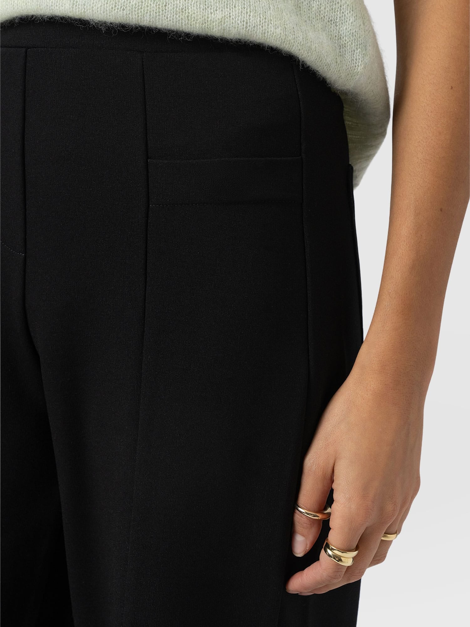 Averie Wide Leg Pant - Black - Image 5