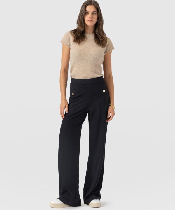 Averie Wide Leg Pant - Navy