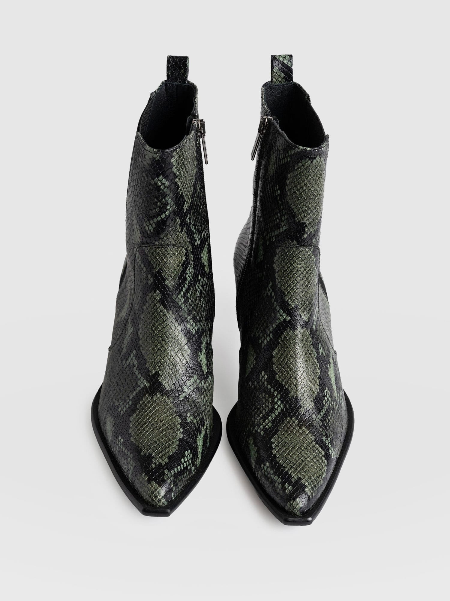 Billie Snake Boot - Green - Image 5
