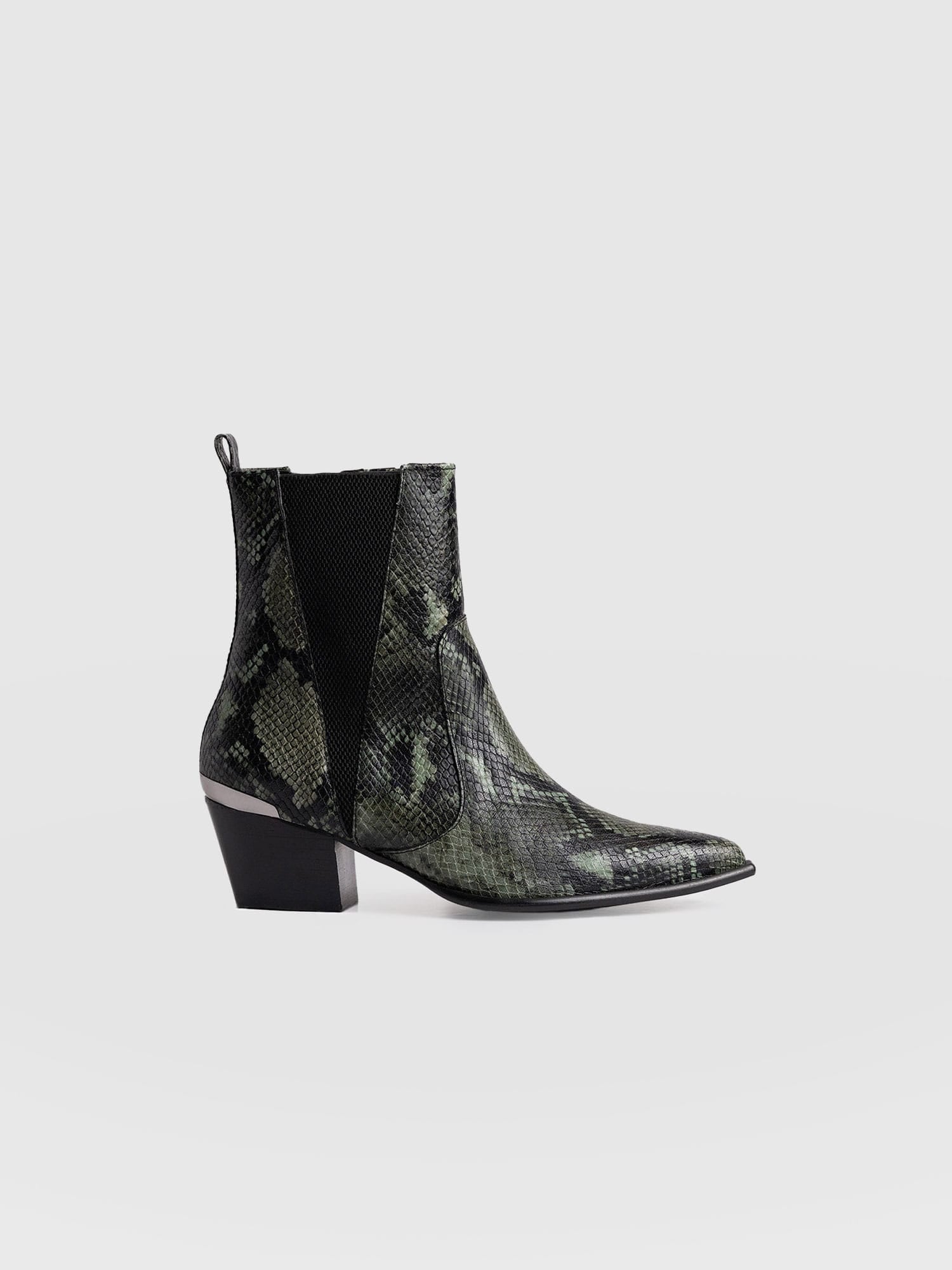 Billie Snake Boot - Green