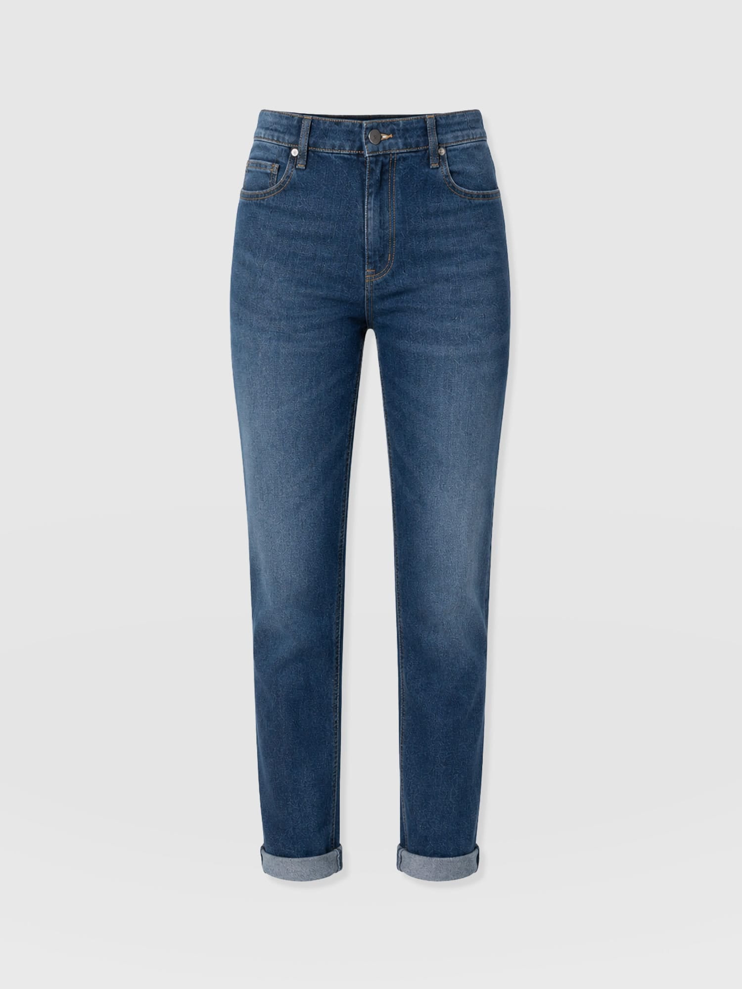 Boyfriend Jeans - Mid Blue - Image 7