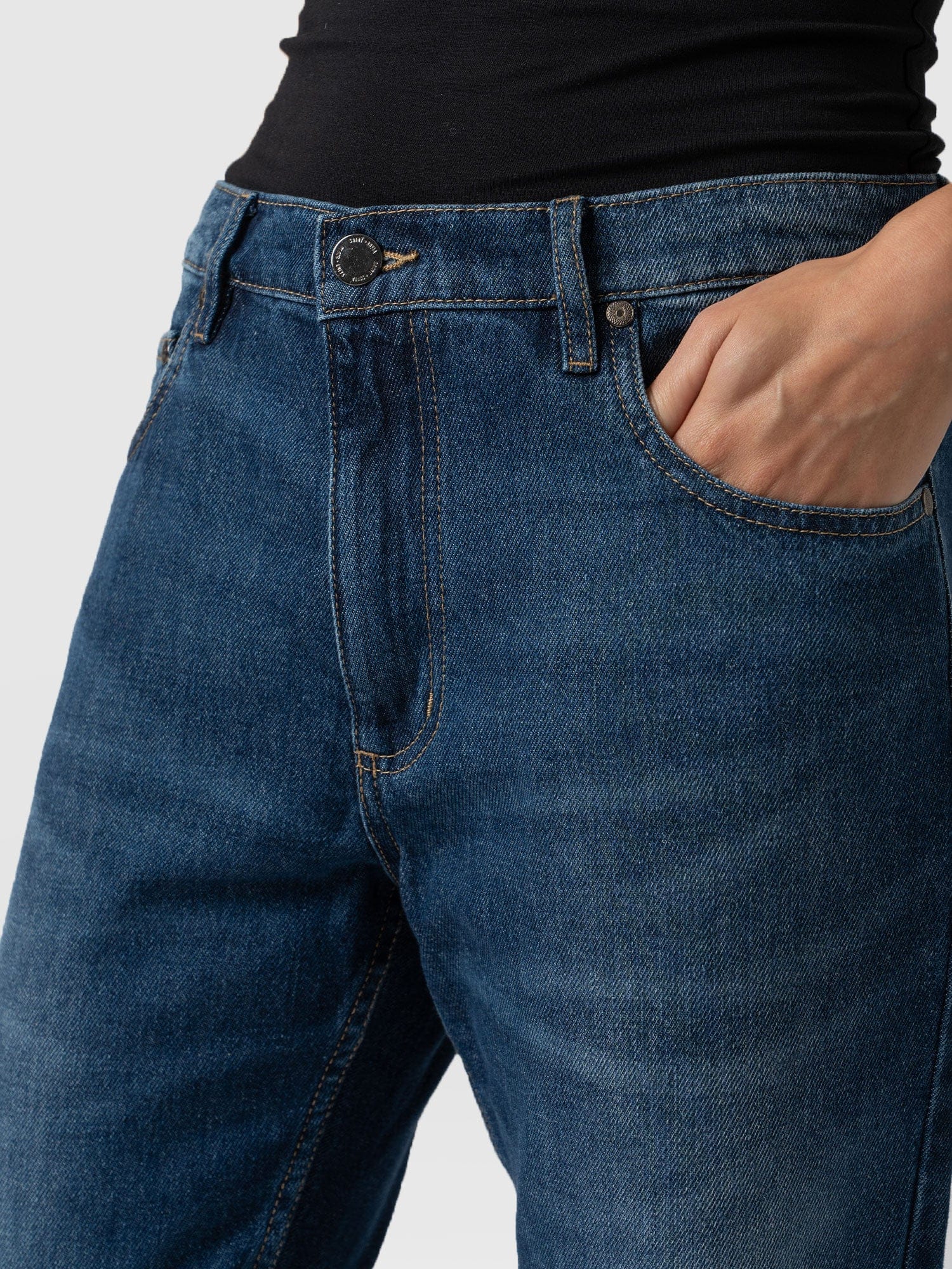Boyfriend Jeans - Mid Blue - Image 5