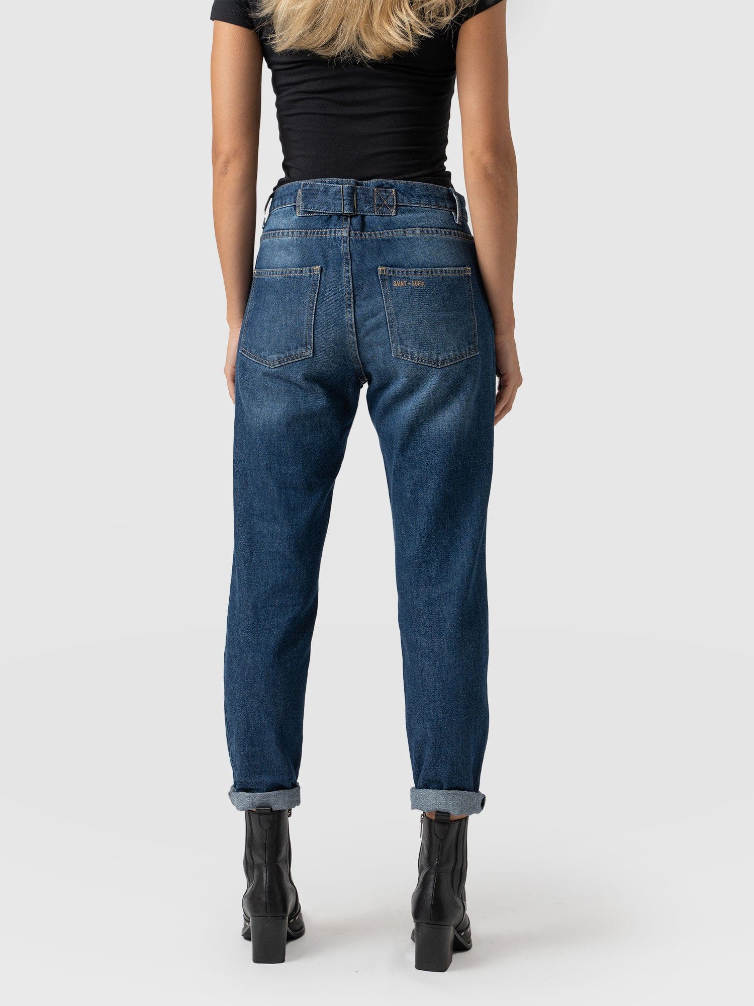 Boyfriend Jeans - Mid Blue - Image 6