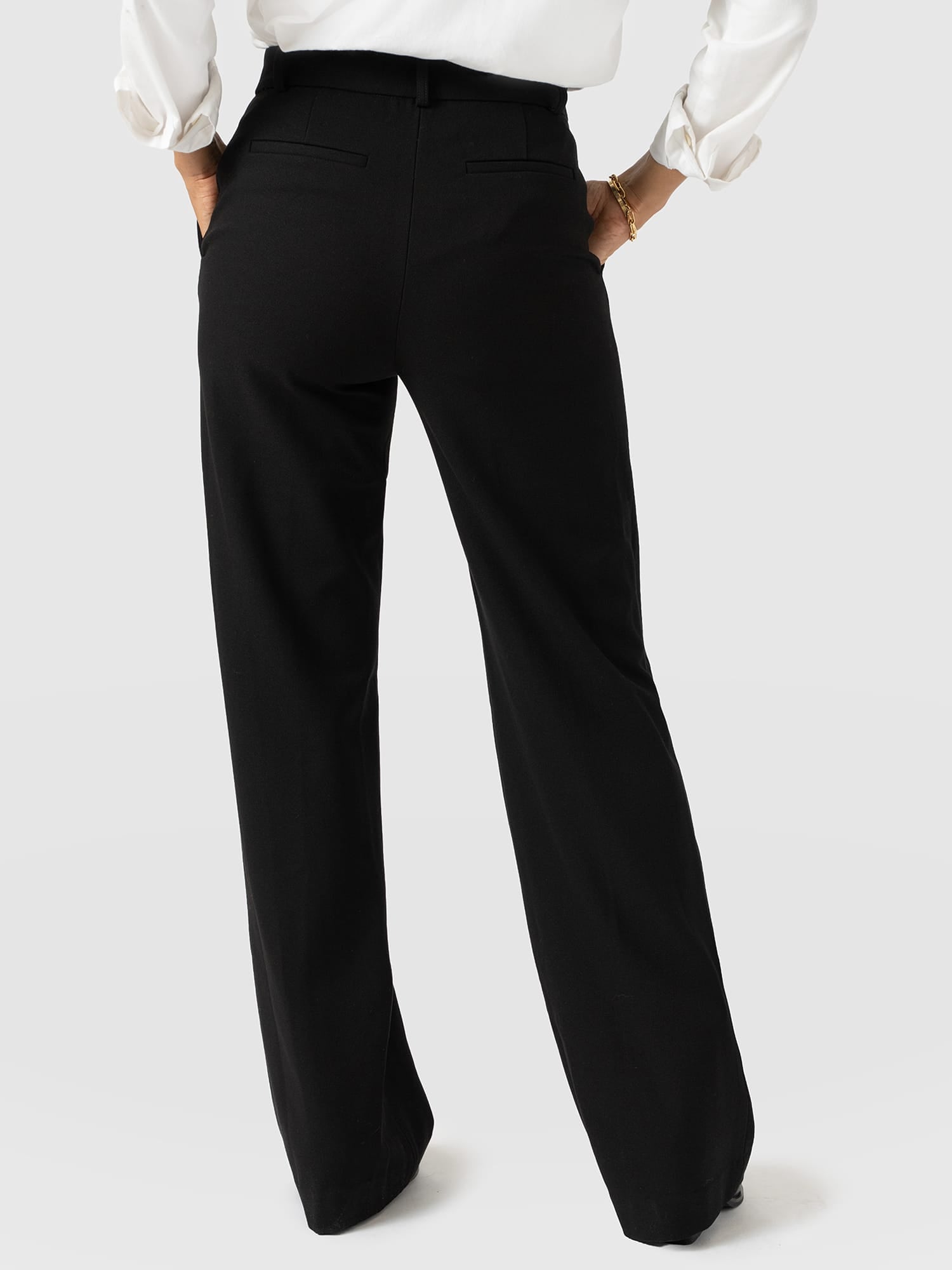 Cambridge Tailored Wide Leg Pant - Black - Image 6