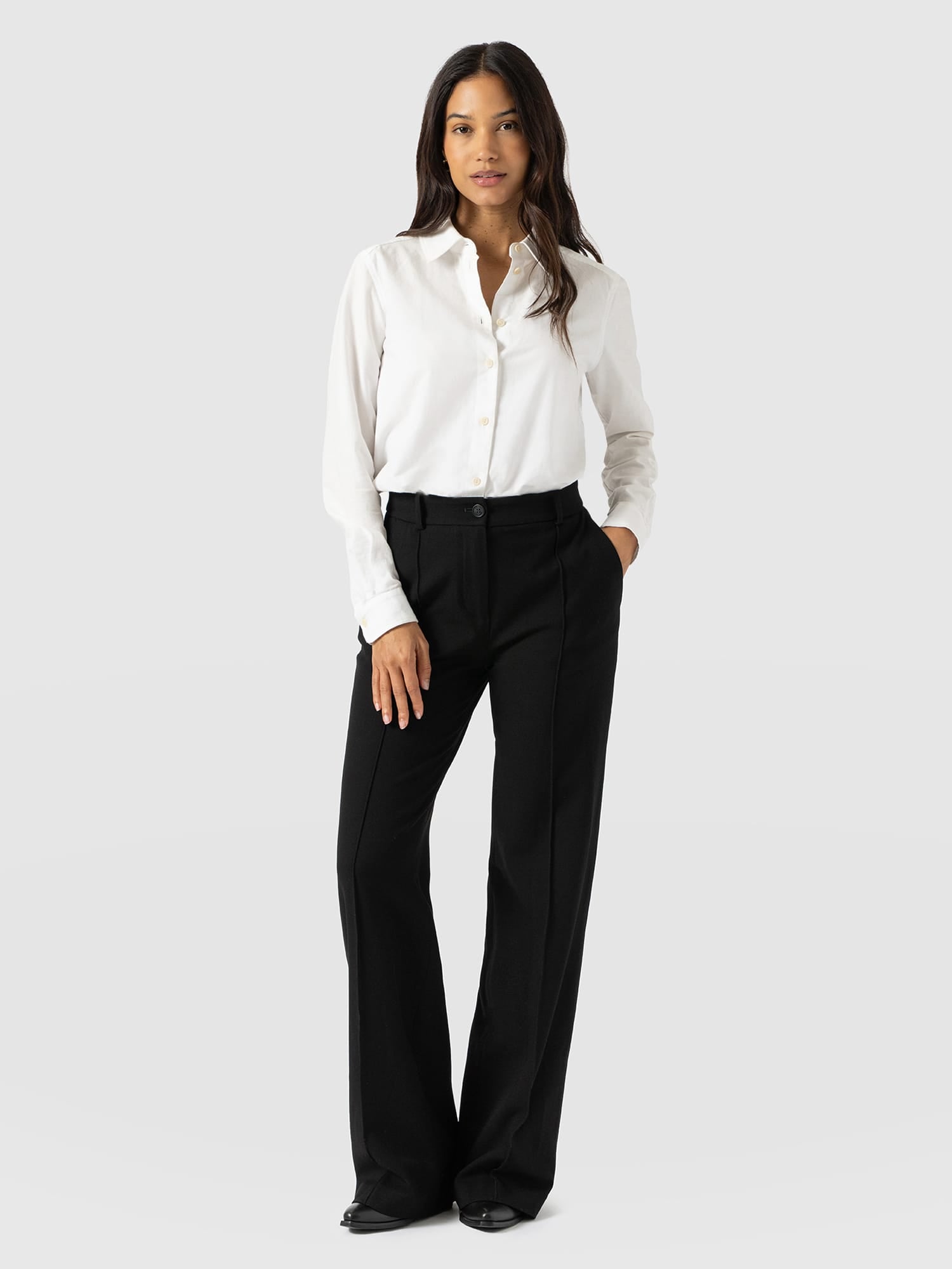 Cambridge Tailored Wide Leg Pant - Black