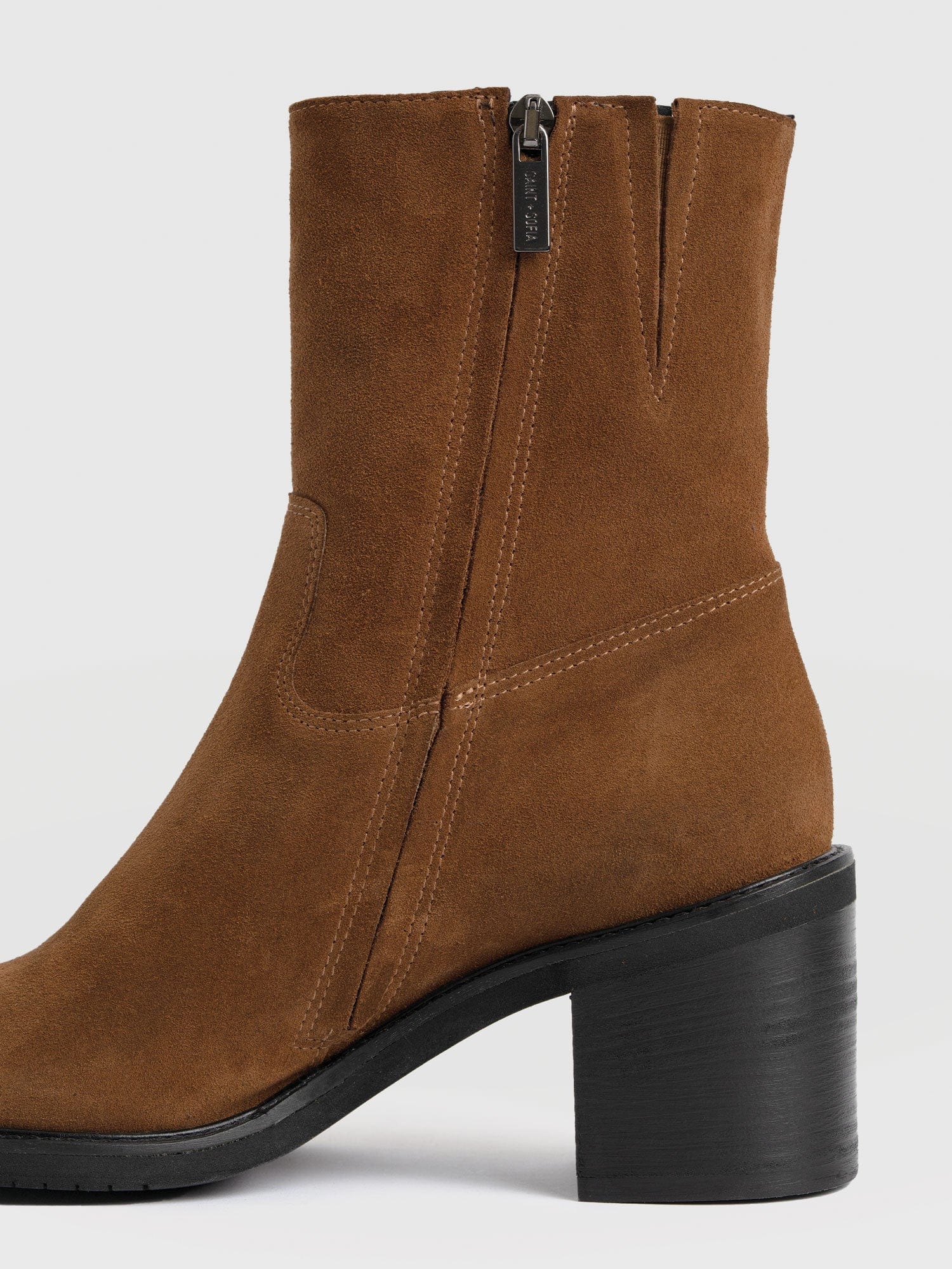 Dakota Ankle Boot - Camel Suede - Image 5