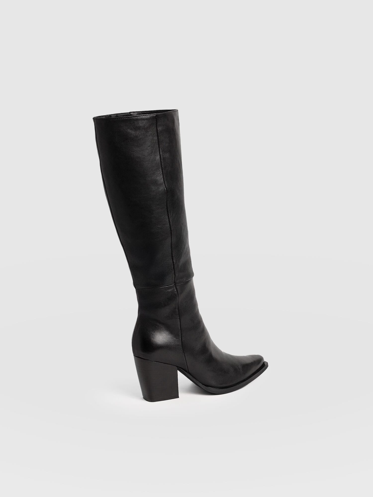 Dallas Knee High Boot - Black - Image 3