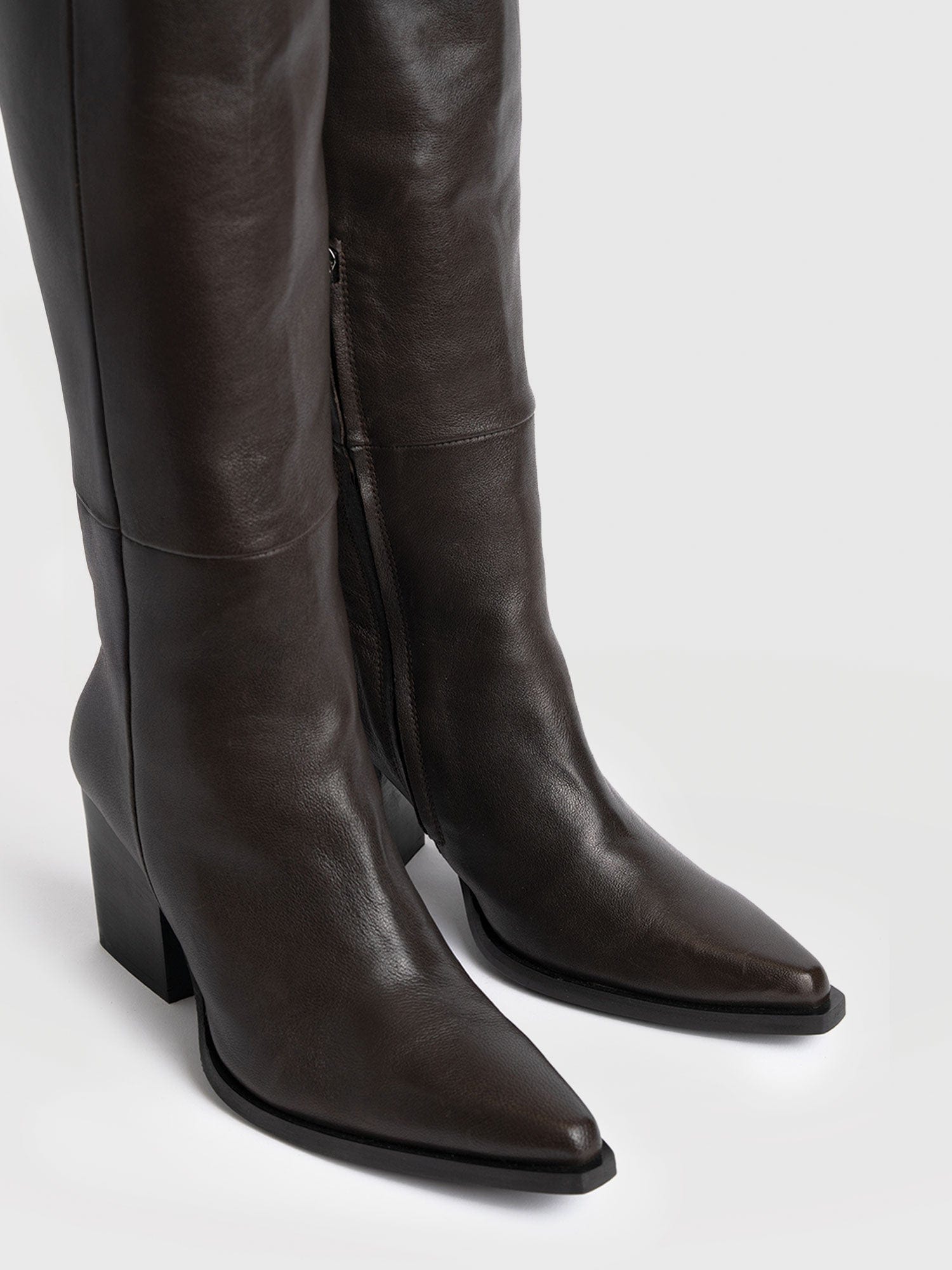 Dallas Knee High Boot - Chocolate - Image 4