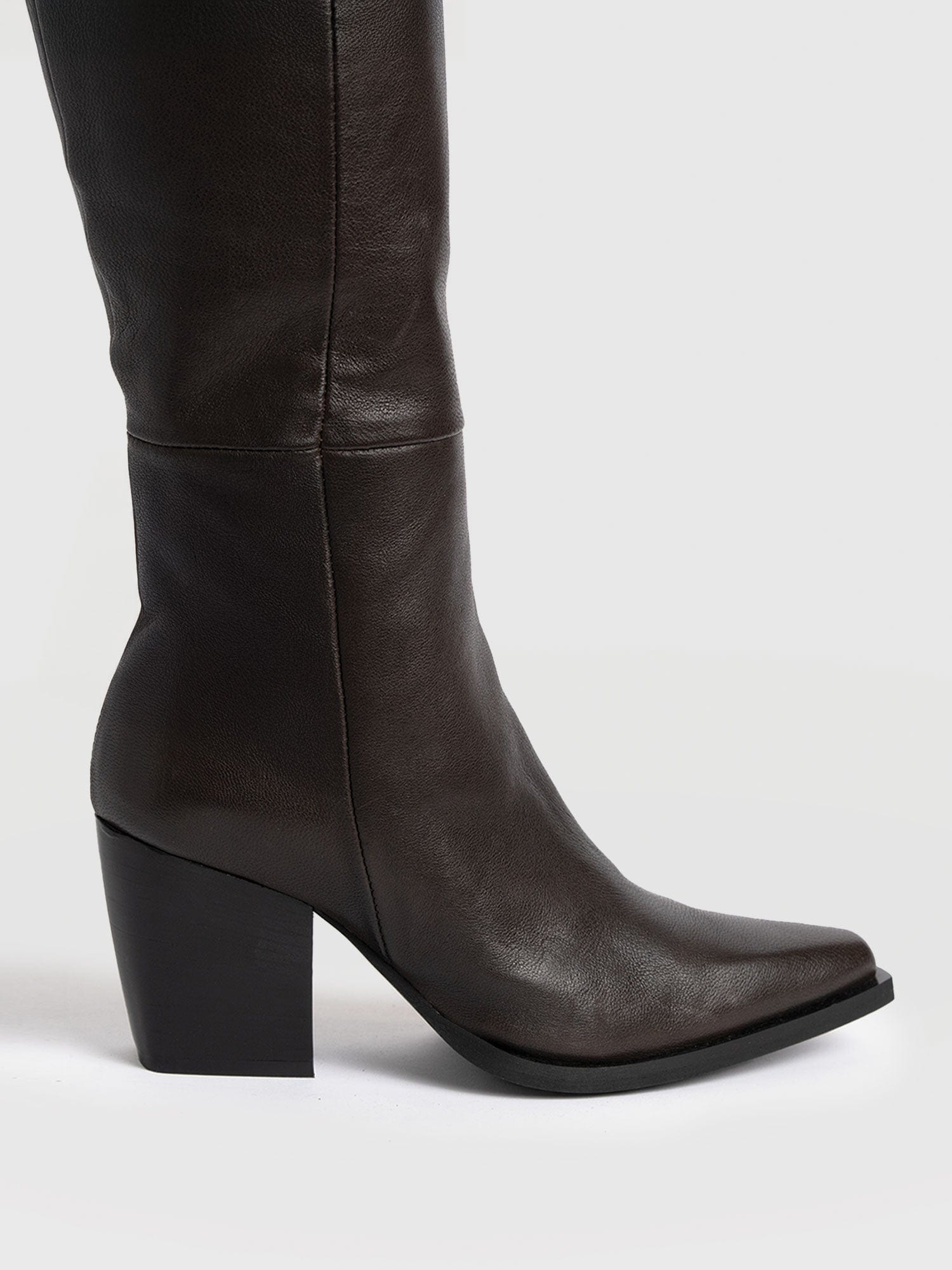 Dallas Knee High Boot - Chocolate - Image 3