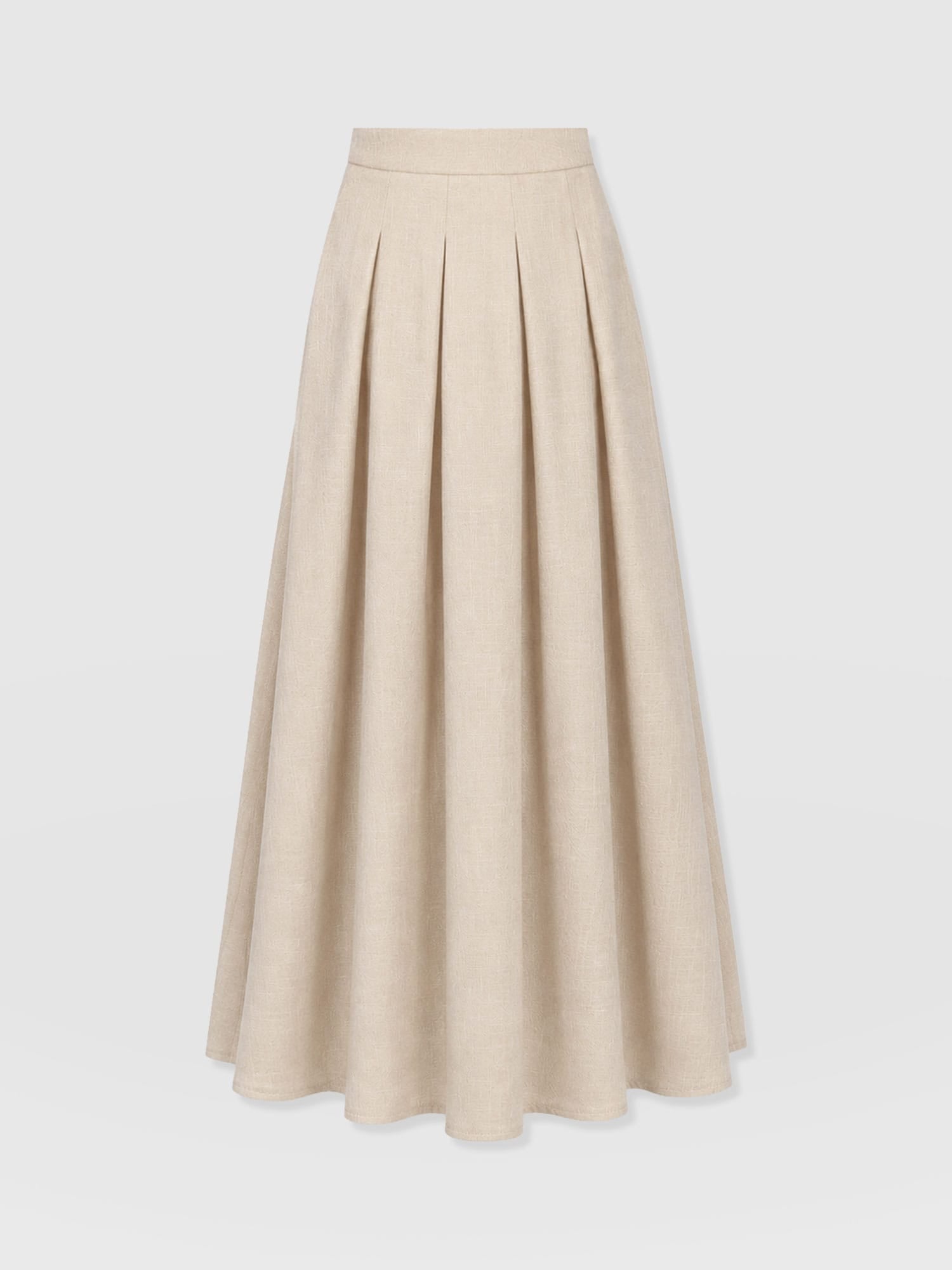 Eliza Pleated Skirt - Cream - Image 7
