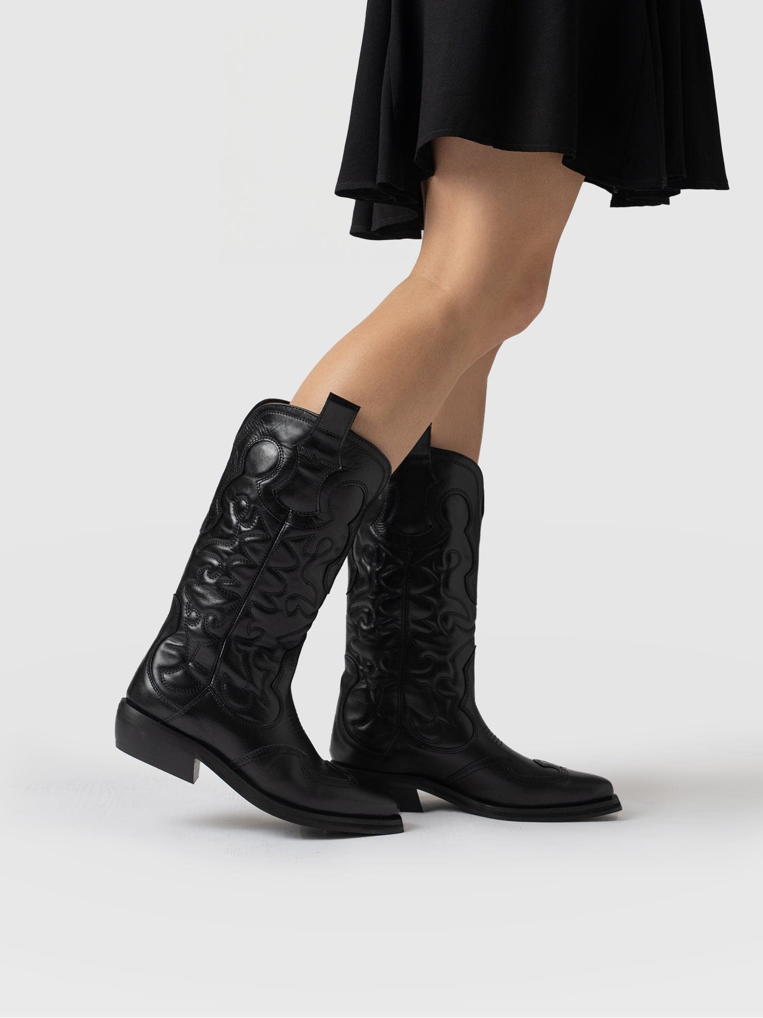Kansas Western Boot - Black - Image 6