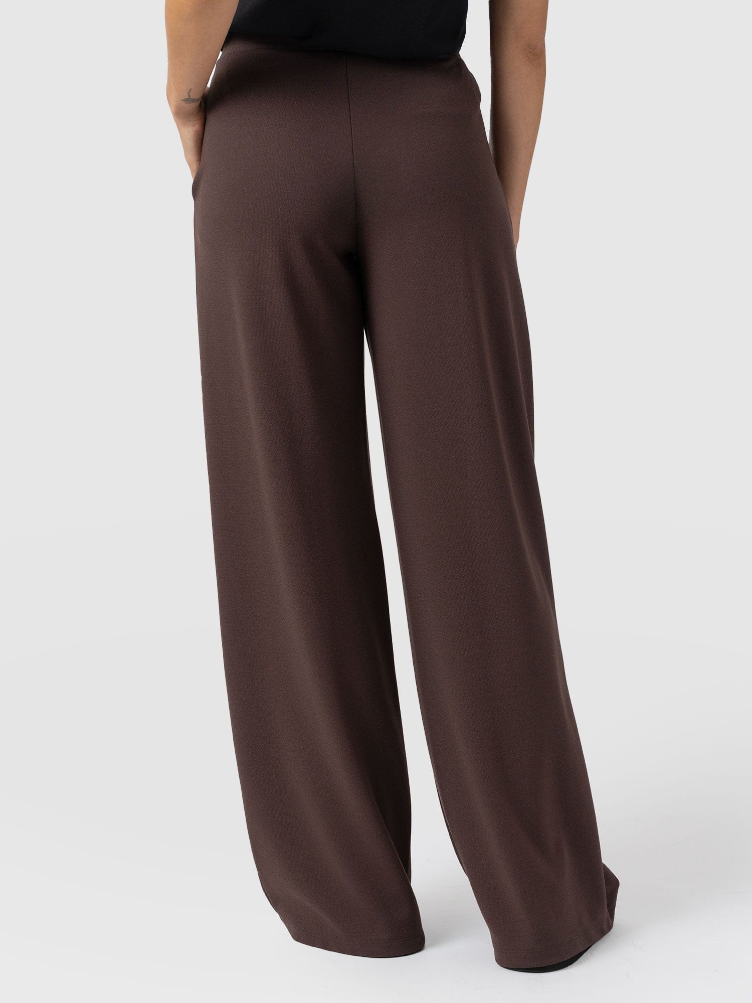 Keller Wide Leg Pant - Brown - Image 6