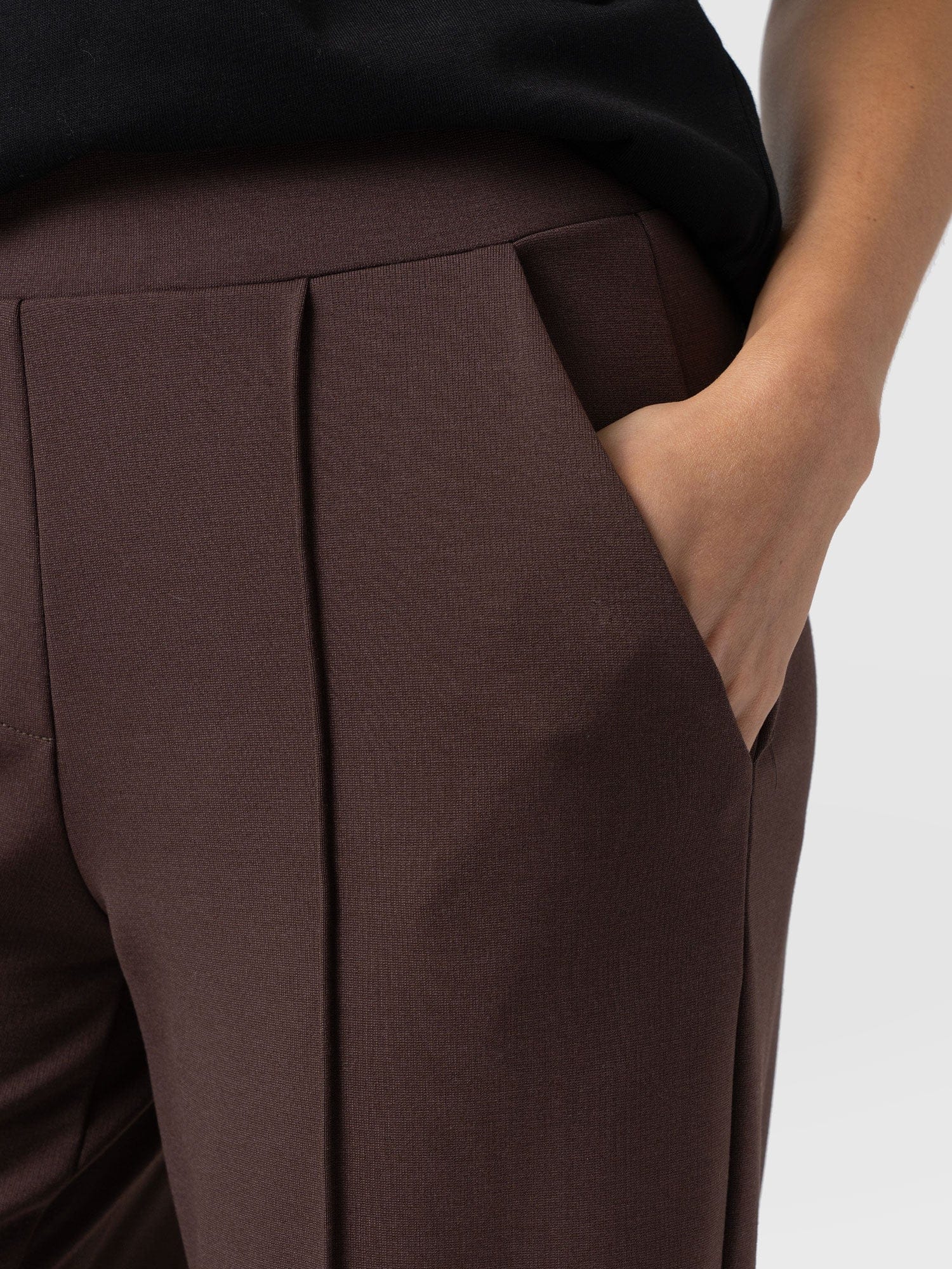 Keller Wide Leg Pant - Brown - Image 5