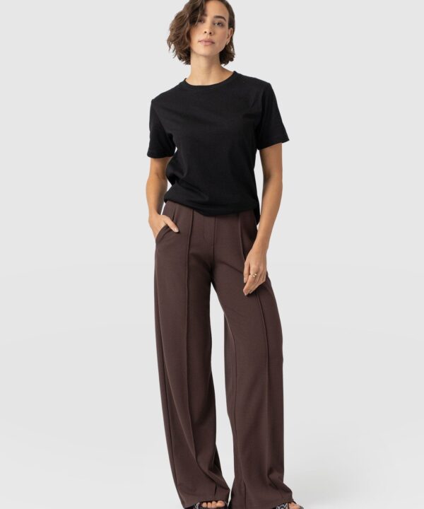 Keller Wide Leg Pant - Brown