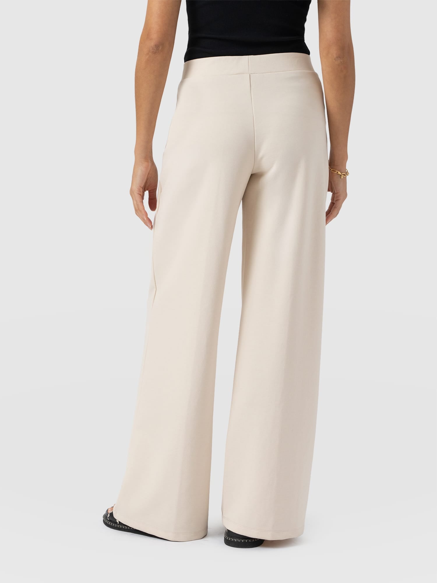 Keller Wide Leg Pant - Cream - Image 6
