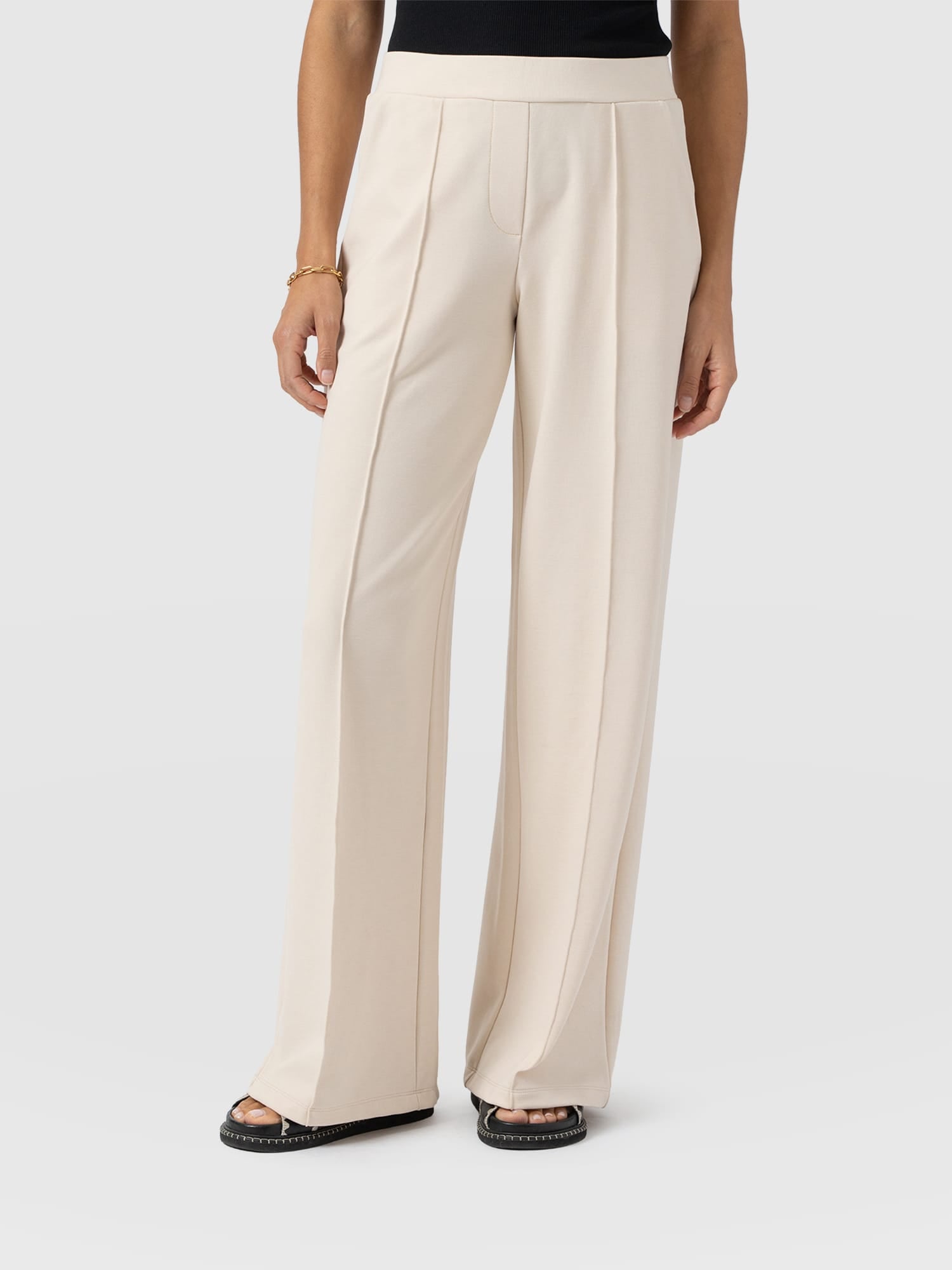 Keller Wide Leg Pant - Cream - Image 4
