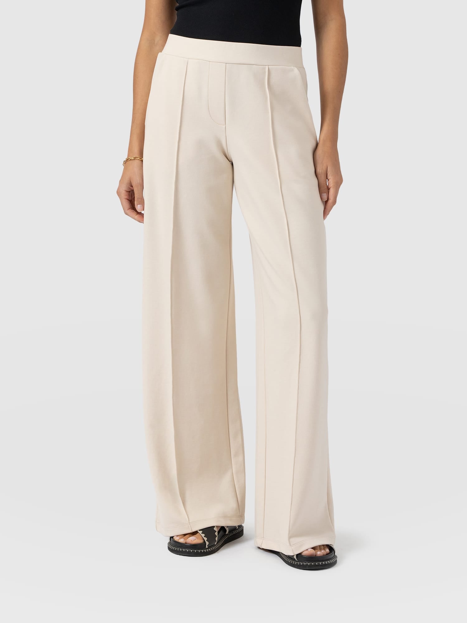 Keller Wide Leg Pant - Cream - Image 2