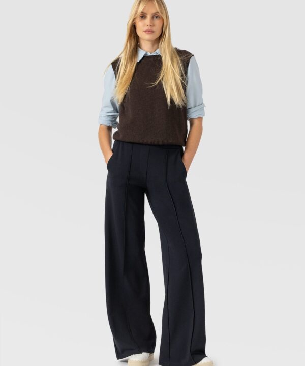 Keller Wide Leg Pant - Navy