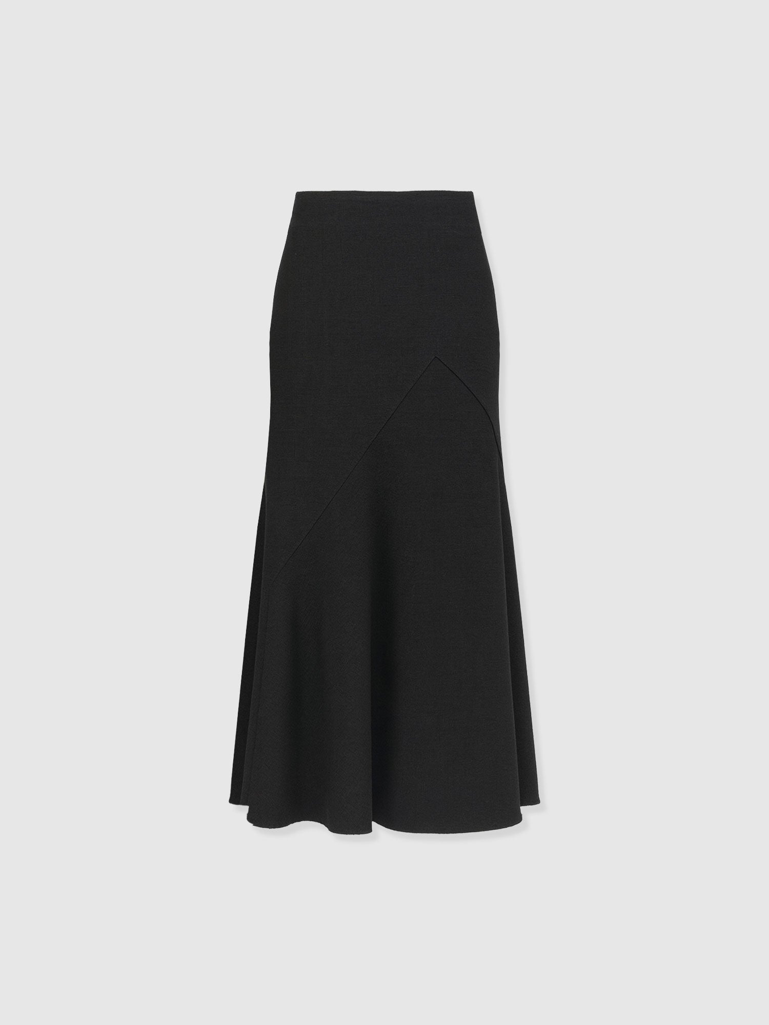 Piper Panelled Skirt - Black Boucle - Image 7