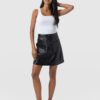 Luther Leather Mini Skirt - Black