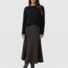 Piper Panelled Skirt - Brown Check