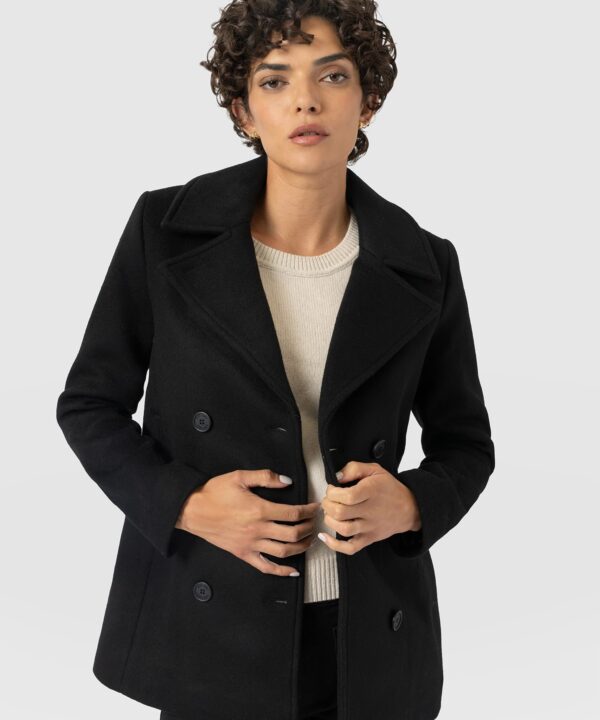 Quinn Pea Coat - Black
