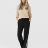 Runway Pant - Black - Cream/Beige Stripe