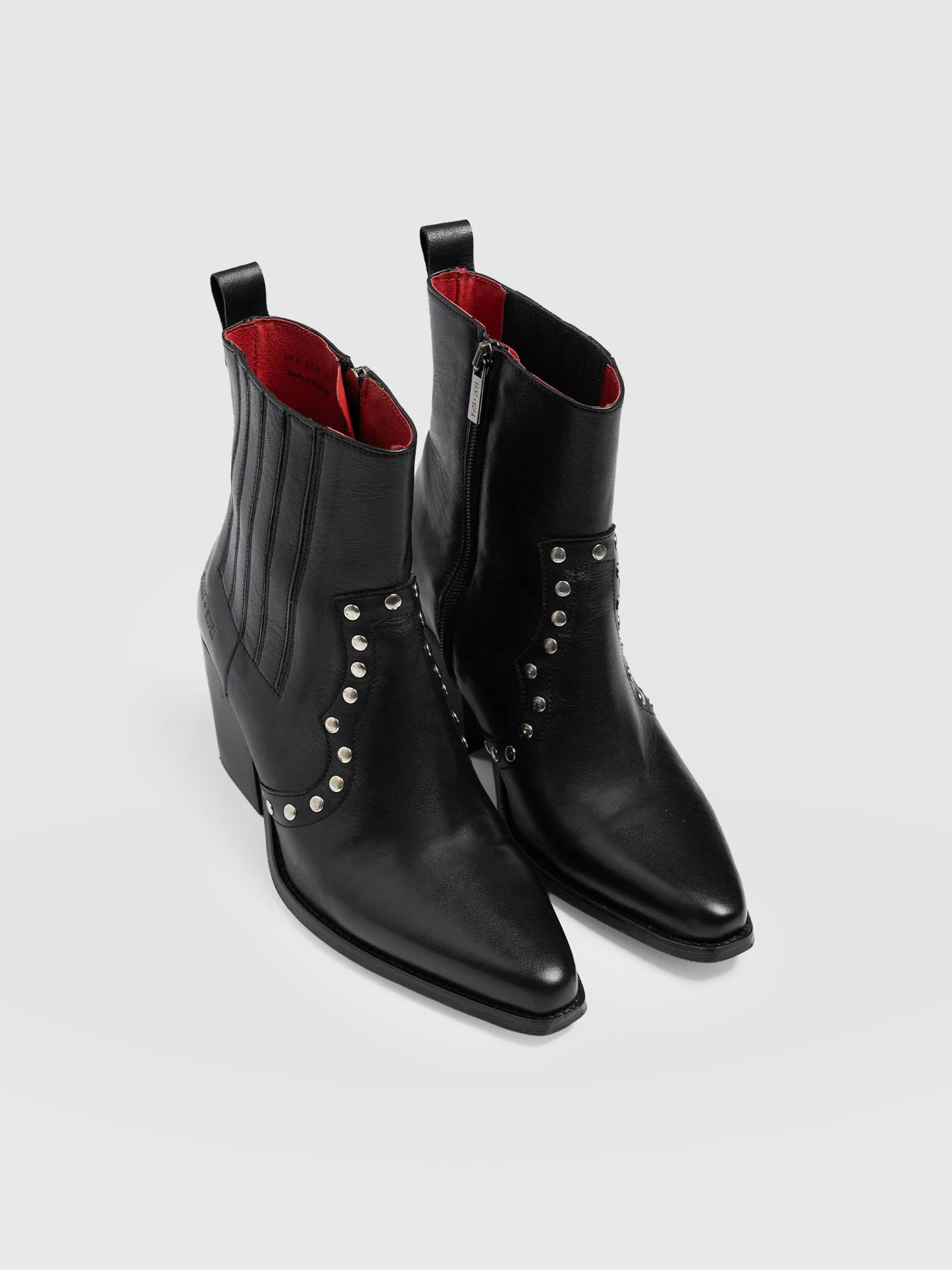 Texas Studded Boot - Black - Image 3