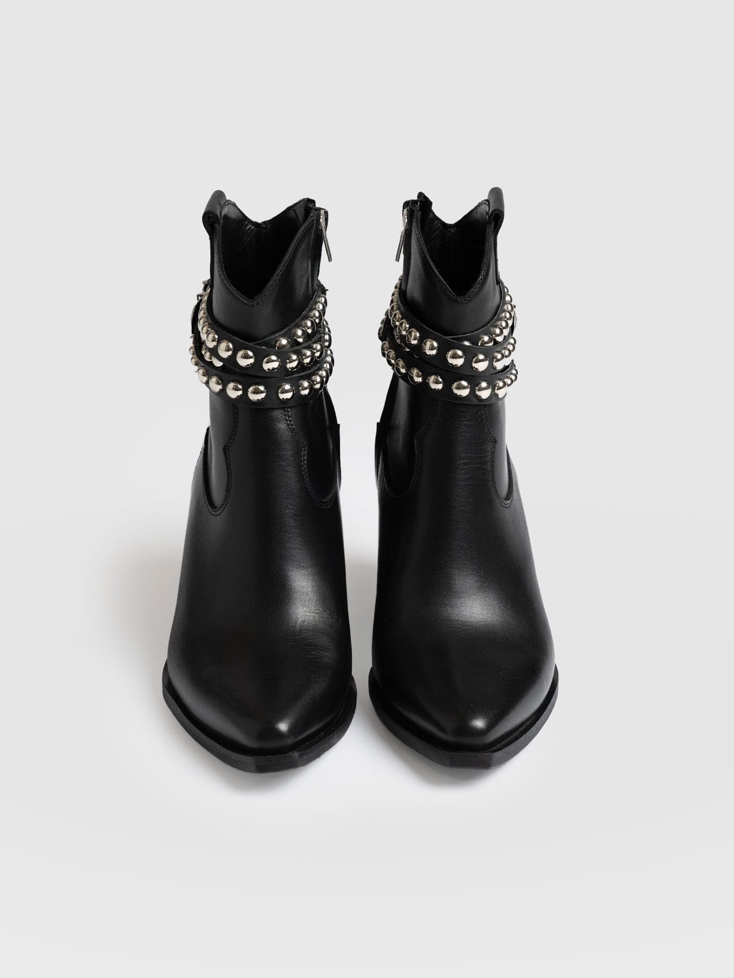 Western Studded Boot - Black - Image 4
