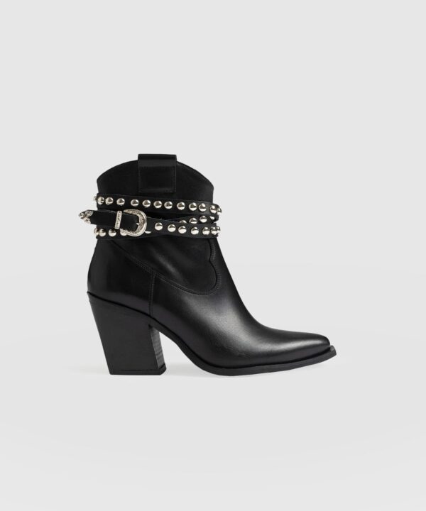 Western Studded Boot - Black